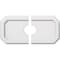 Ekena Millwork Emerald Architectural Grade PVC Ceiling Medallion, 18"W x 9"H x 3"ID x 6 1/4"C x 1"P, Two-Piece CMP18X9ED2-03000 - alternate 1